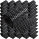 ECI © Poly-Rattan Sichtschutzstreifen für Doppelstabzaun 19 | 255cm Schwarz RD04 50 Rollen