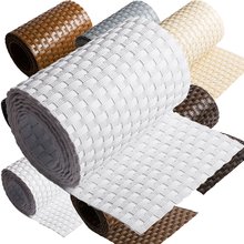 ECI  Poly-Rattan Sichtschutzstreifen fr Doppelstabzaun 19 | 255cm Wei RD07 1 Rolle