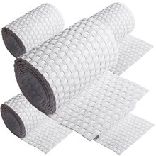 ECI  Poly-Rattan Sichtschutzstreifen fr Doppelstabzaun 19 | 255cm Wei RD07 5 Rollen