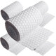 ECI © Poly-Rattan Sichtschutzstreifen für Doppelstabzaun 19 | 255cm Weiß RD07 5 Rollen