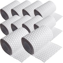 ECI  Poly-Rattan Sichtschutzstreifen fr Doppelstabzaun 19 | 255cm Wei RD07 10 Rollen