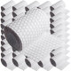 ECI © Poly-Rattan Sichtschutzstreifen für Doppelstabzaun 19 | 255cm Weiß RD07 50 Rollen