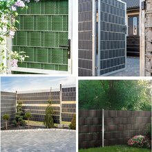 ECI � Poly-Rattan Sichtschutzstreifen f�r Doppelstabzaun 19 | 255cm Hell Braun RD13 25 Rollen