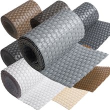 ECI  Poly-Rattan Sichtschutzstreifen fr Doppelstabzaun 19 | 255cm Grau RD17 1 Rolle