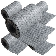 ECI  Poly-Rattan Sichtschutzstreifen fr Doppelstabzaun 19 | 255cm Grau RD17 5 Rollen