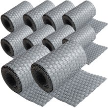 ECI  Poly-Rattan Sichtschutzstreifen fr Doppelstabzaun 19 | 255cm Grau RD17 10 Rollen