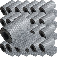 ECI  Poly-Rattan Sichtschutzstreifen fr Doppelstabzaun 19 | 255cm Grau RD17 25 Rollen