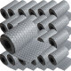 ECI © Poly-Rattan Sichtschutzstreifen für Doppelstabzaun 19 | 255cm Grau RD17 25 Rollen