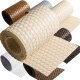 ECI © Poly-Rattan Sichtschutzstreifen für Doppelstabzaun 19 | 255cm Creme RD18 1 Rolle