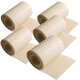 ECI © Poly-Rattan Sichtschutzstreifen für Doppelstabzaun 19 | 255cm Creme RD18 5 Rollen