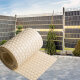 ECI © Poly-Rattan Sichtschutzstreifen für Doppelstabzaun 19 | 255cm Creme RD18 5 Rollen