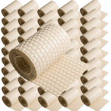 ECI  Poly-Rattan Sichtschutzstreifen fr Doppelstabzaun 19 | 255cm Creme RD18 50 Rollen