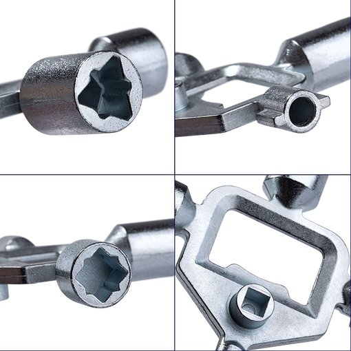 5er Set Schraubendreher-Bithalter - Aluminium Schlüsselanhänger 1/4 Zoll