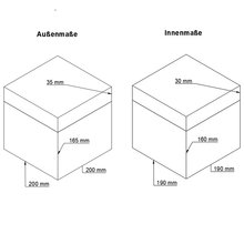 ECI Aluminium Koffer Silber Wrfelform 20 x 20 x 20 cm mit Rasterschaum