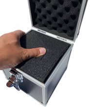 ECI Aluminium Koffer Schwarz Wrfelform 15 x 15 x 15 cm mit Rasterschaum