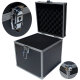 ECI Aluminium Koffer Schwarz Würfelform 15 x 15 x 15 cm mit Rasterschaum