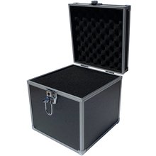 ECI Aluminium Koffer Schwarz Würfelform 20  x 20 x 20 cm mit Rasterschaum