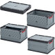 1 x AUER Faltbox mit Deckel FBD 64/32 | 60 x 40 x 32 cm