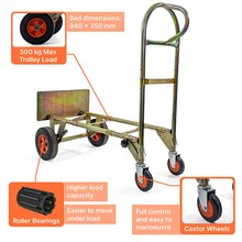 ZERO Sackkarre 300 | 500 Kg 2 in 1 Plattformwagen Transportwagen