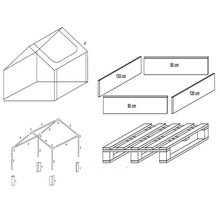 PVC Gewchshaus 120x80x60 cm Paletten Foliengewchshaus Frhbeet