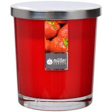 Maxi Duft-Kerzenglas Windlicht 110/95 mm mit Deckel | Set 4 Stck. | Strawberry Love
