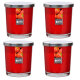 Maxi Duft-Kerzenglas 110/95 mm mit Deckel | Set 4 Stck. | Strawberry Love