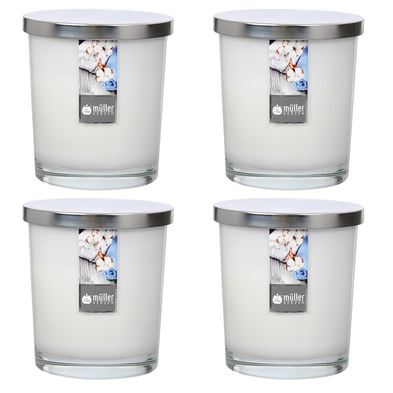 Maxi Duft-Kerzenglas 110/95 mm mit Deckel | Set 4 Stck. | Juicy Apple