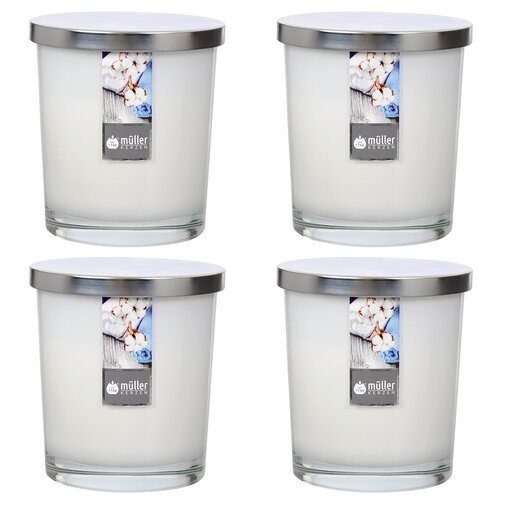 Maxi Duft-Kerzenglas 110/95 mm mit Deckel | Set 4 Stck. | Juicy Apple