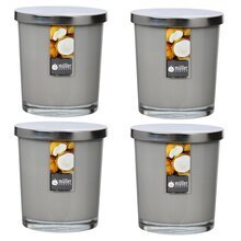 Maxi Duft-Kerzenglas 110/95 mm mit Deckel | Set 4 Stck. | Coconut Island