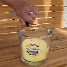 Citronella 2-Docht-Kerzen-Glas gro 120/123 mm hellgelb