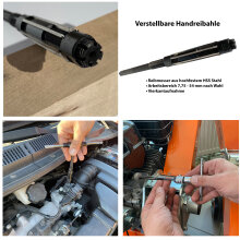 ECI Tools Verstellbare Handreibahle HSS von 7.75 bis 54 mm Ø
