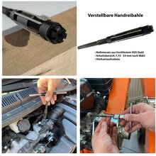 ECI Tools Verstellbare Handreibahle HSS � 11.75 - 12.75 mm