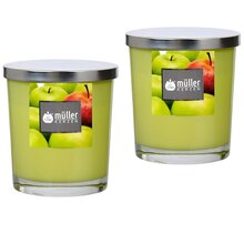 Maxi Duft-Kerzenglas 110/95 mm mit Deckel | 2er Set | Juicy Apple