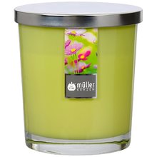 Maxi Duft-Kerzenglas Windlicht 110/95 mm mit Deckel | 2er Set | Flower Garden