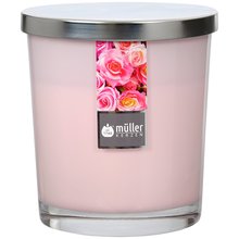 Maxi Duft-Kerzenglas Windlicht 110/95 mm mit Deckel | 2er Set | English Rose