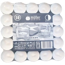 4 x Qualitts 6h-Lichter Teelichter 50er Flat Pack