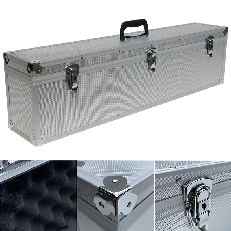 Aluminium Koffer Silber Deckel abnehmbar Innenlnge 83 cm