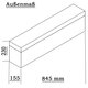 Aluminium Koffer Silber Deckel abnehmbar Innenlänge 83 cm