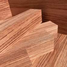 Bubinga Edelholz Kantel 40 x 40 mm Länge 400mm