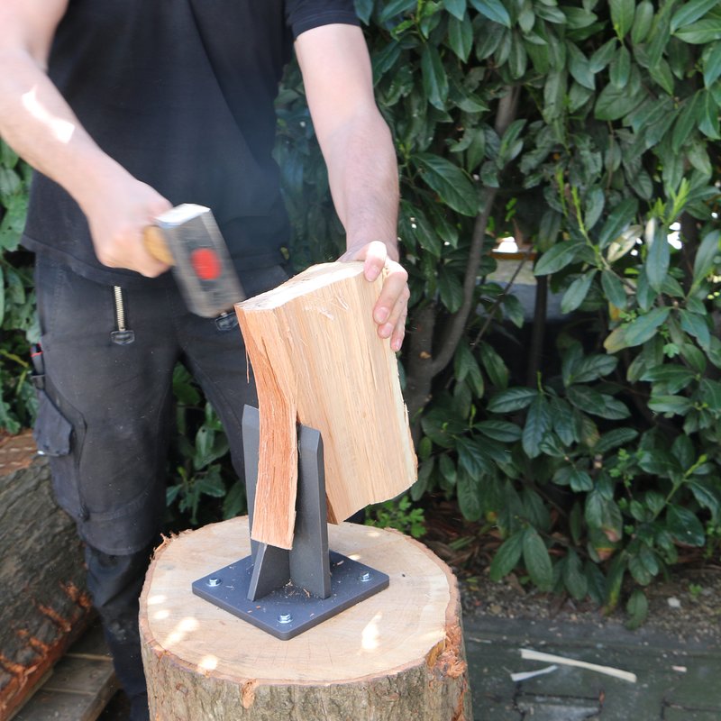 NAIZY Manueller Holzspalter - Sicherer Hackklotz Für Brennholz