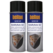 2x Belton Metallschutzlack 3in1 400 ml Schwarz