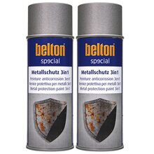 2x Belton Metallschutzlack 3in1 400 ml Eisenglimmer Silber
