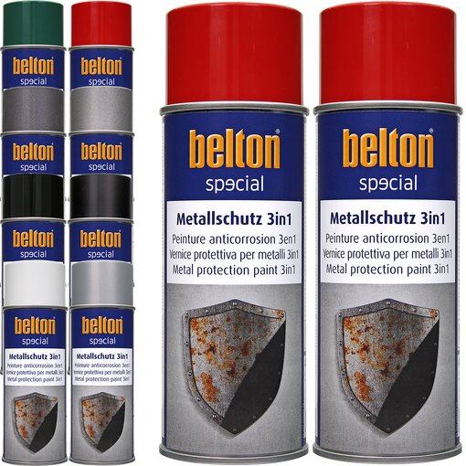 2x Belton Metallschutzlack 3in1 400 ml Feuerrot