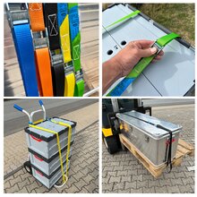 2 x Zurrgurt Klemmschloss Spanngurt 2,5 x 400 cm KL104-400 Gelb