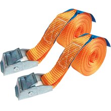 2 x Zurrgurt Klemmschloss Spanngurt 2,5 x 400 cm KL104-400 Orange