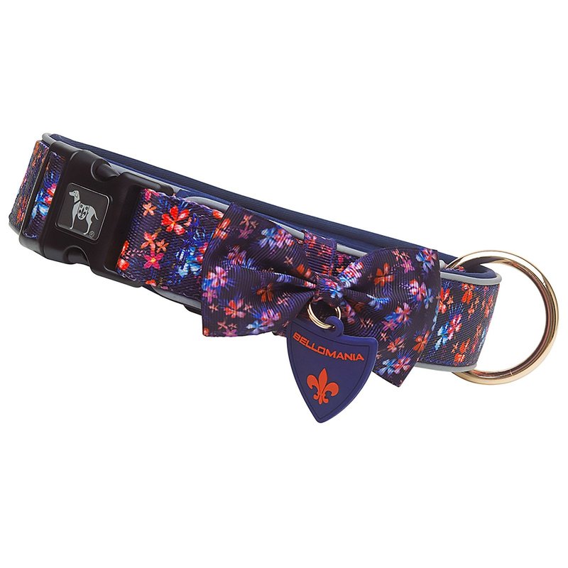 BELLOMANIA Hundehalsband Lani Neopren Blau / Pink Gr. XL Typ BH-LC-XL