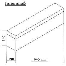 Aluminium Koffer Silber Entnehmbarer Deckel (LxBxH) 650 x 200 x150 mm