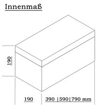 ECI Aluminium Koffer Silber Deckel abnehmbar (BxHxL) 20x20x Lnge nach Wahl