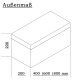 ECI Aluminium Koffer Silber Deckel abnehmbar (BxHxL) 20x20x40 cm