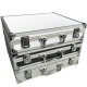 ECI Aluminium Koffer DIN A4 Ordner schmal Innenmaß  34 x 30 x 6 cm Farbe wählbar